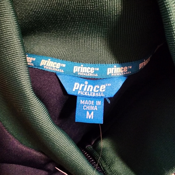Prince Pickleball Mens Track Jacket M Full Zip Up Warm Up Navy Blue - Picture 4 of 6